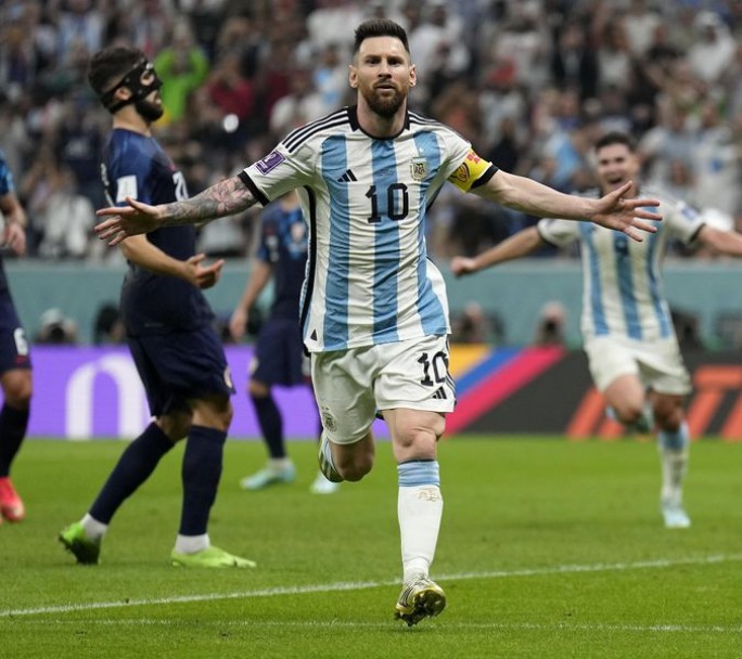 Lionel Messi celebró haber alcanzado la final del Mundial de Qatar 2022
